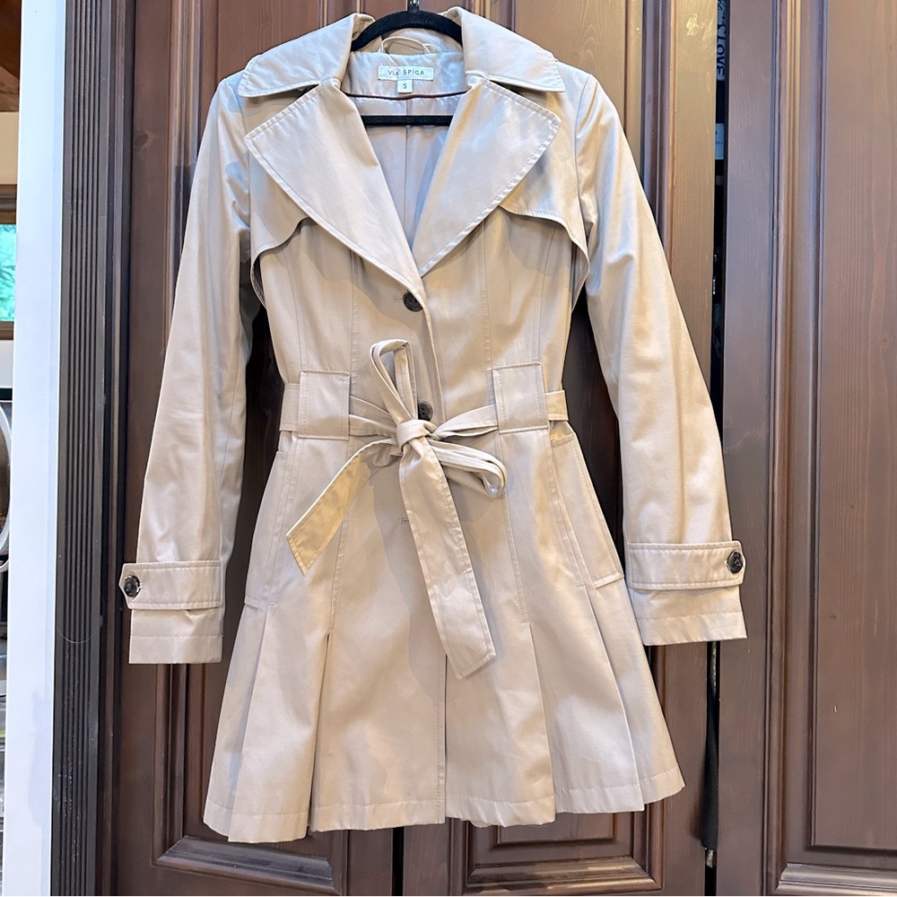 Via Spiga pleated trench coat
